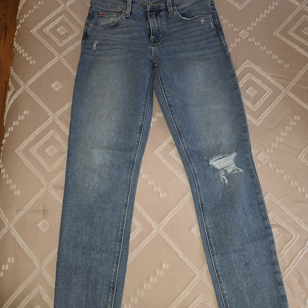 Hudson Jeans Women's Distressed Blue Skinny Jeans